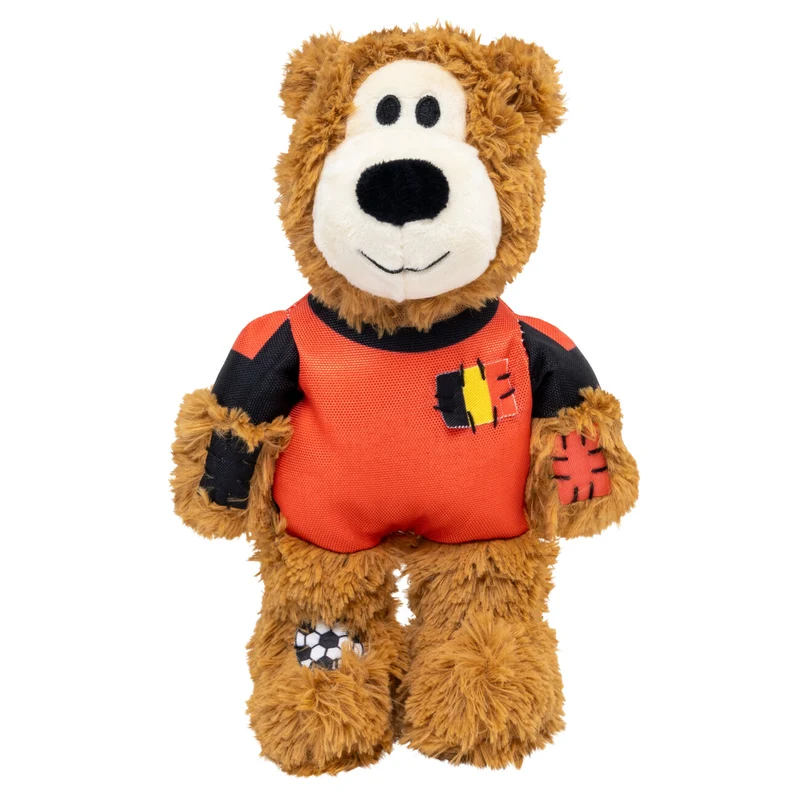 KONG Wild Knots Nation Sport Bear – Plüsch-Hundespielzeug im Fussball-Trikot