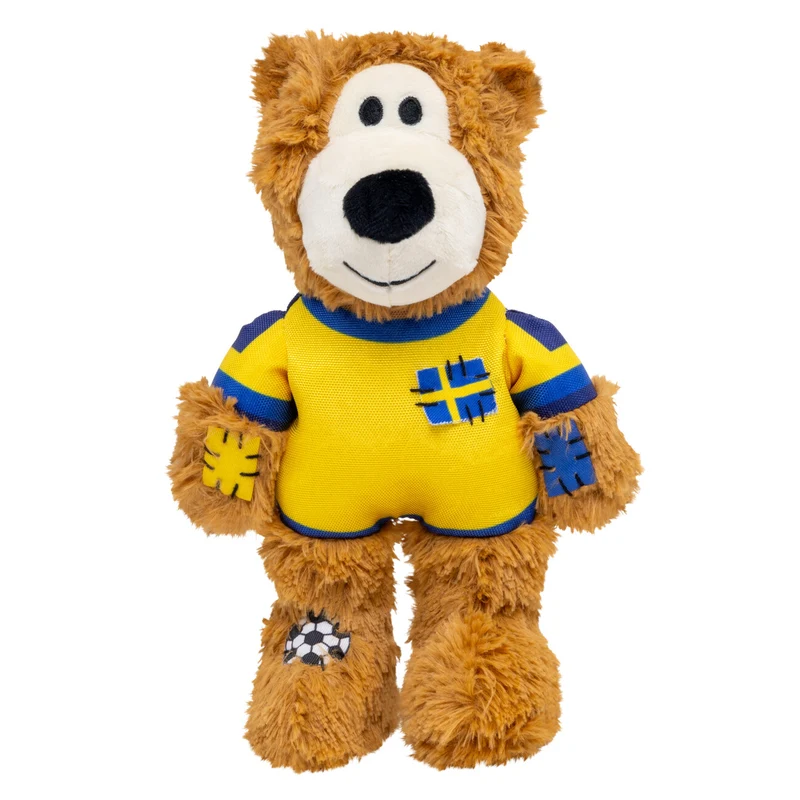 KONG Wild Knots Nation Sport Bear – Plüsch-Hundespielzeug im Fussball-Trikot