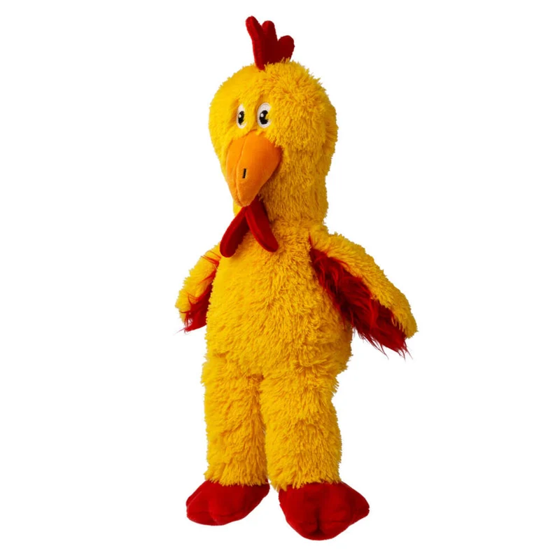 KONG Knots Chicken – Plüsch-Hundespielzeug mit Knotenseil & Quietscher