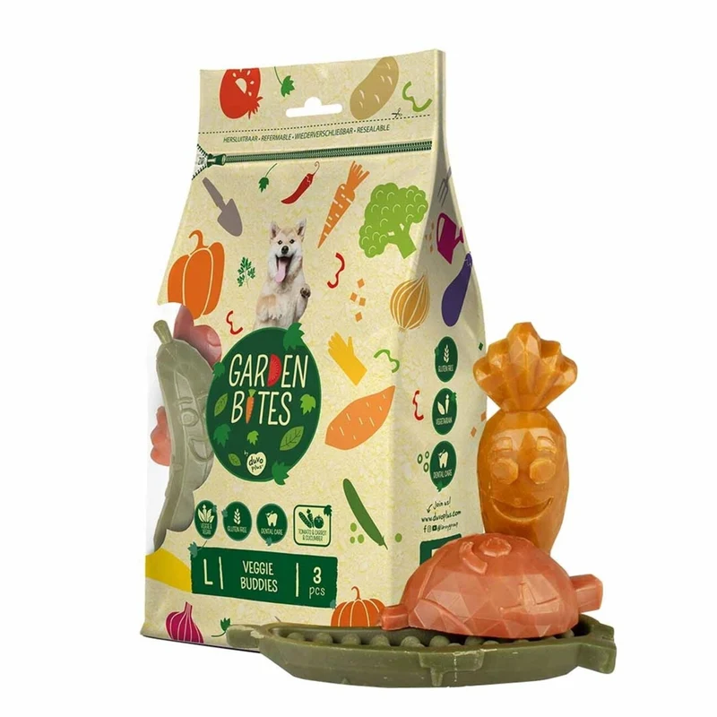 Garden Bites Veggie Buddies - Der vegetarische Hundesnack für gesunde Zähne