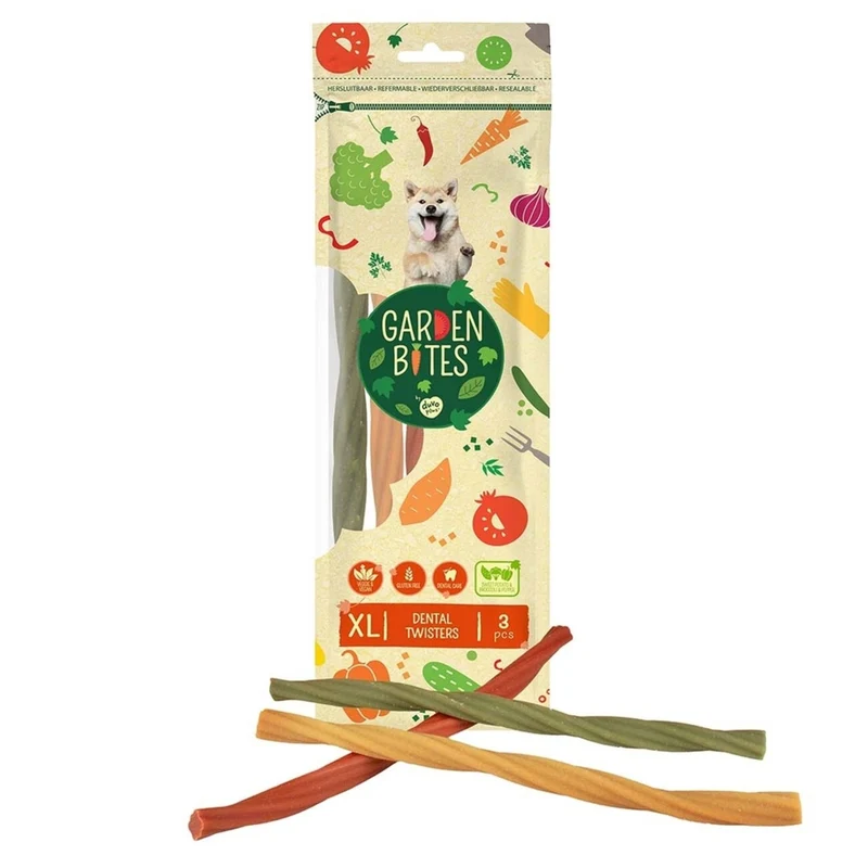 Duvo+ Garden Bites Dental Twisters Mehrfarbig - Veggie-Snack für Hunde