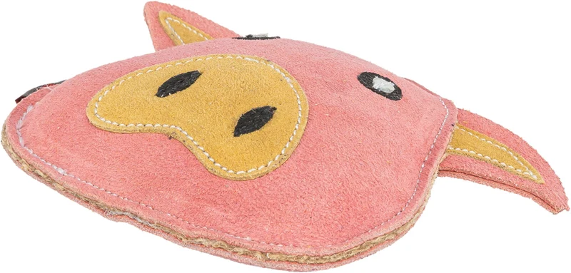 Hundespielzeug Schwein, Leder