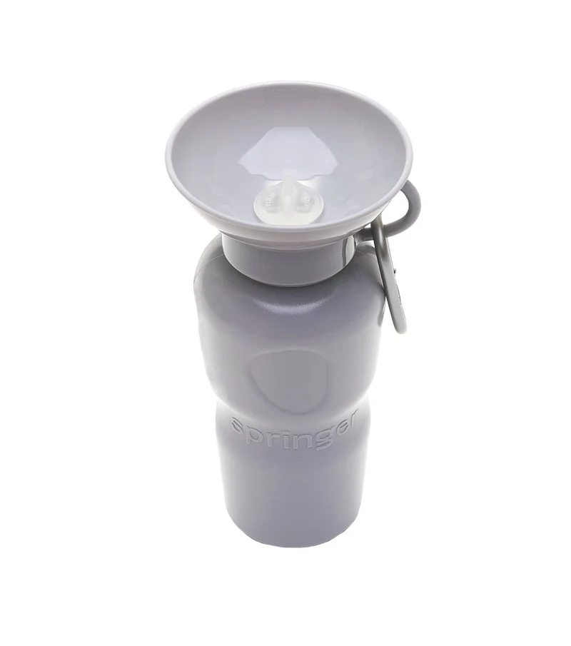 Reiseflasche Klassik für Hunde 650ml Grau