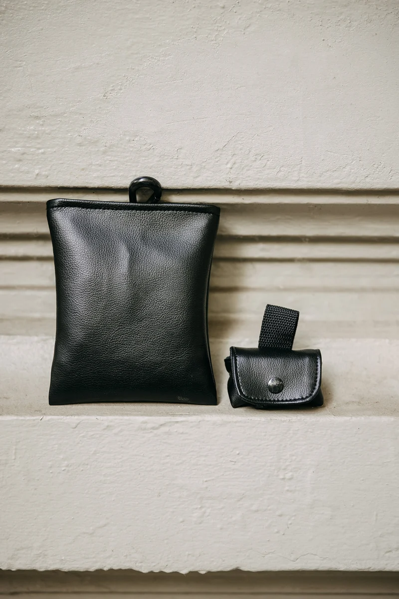 Kotbeutel Tasche | Veganes Leder Schwarz