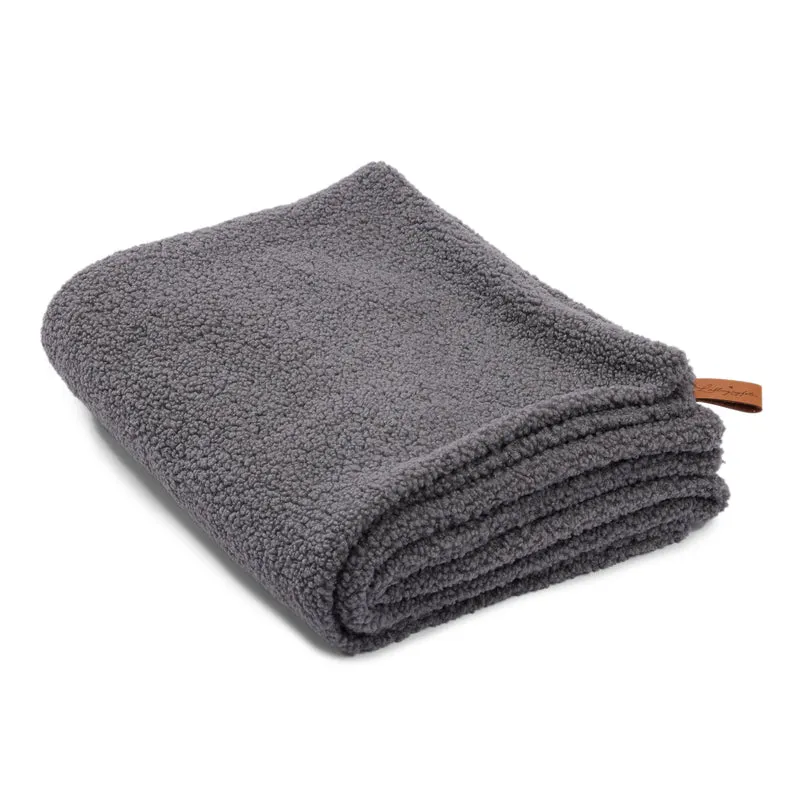 Oversize Hundedecke aus Teddy Anthrazit