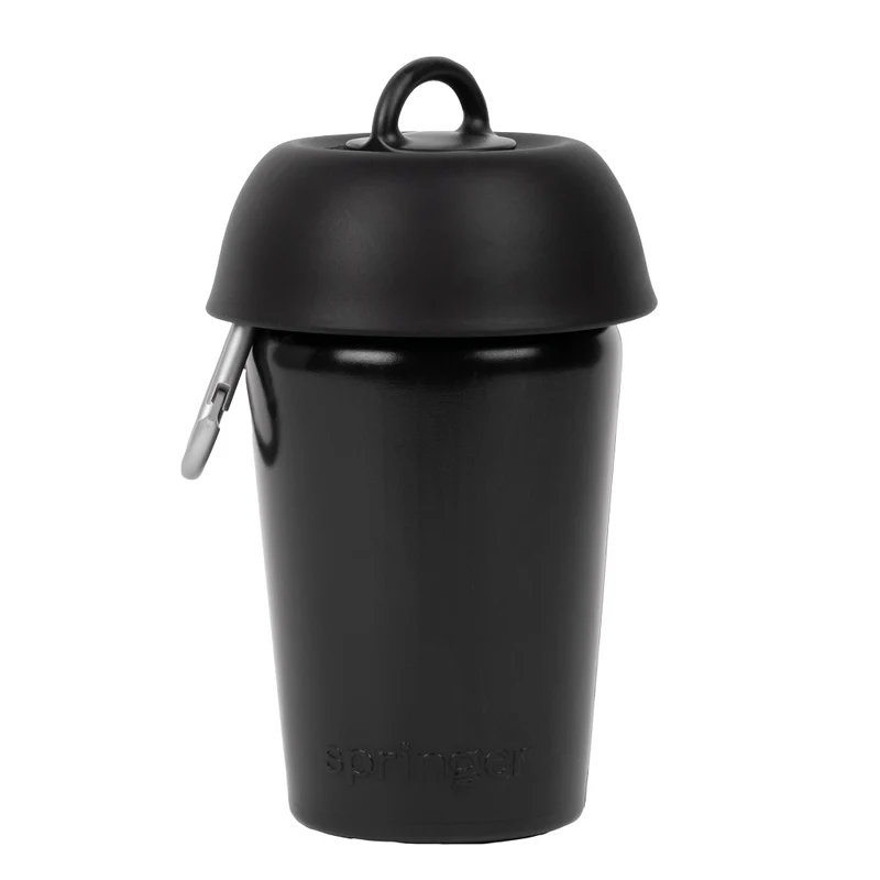 Reiseflasche Flip für Hunde 590ml Schwarz