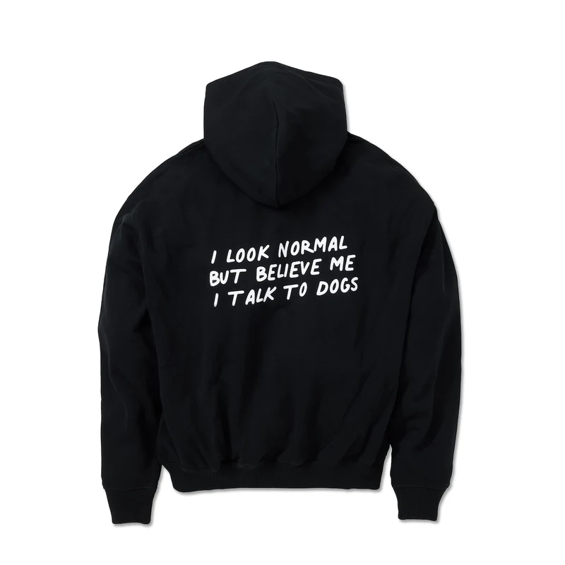 Oversized Hoodie "I look normal" Schwarz