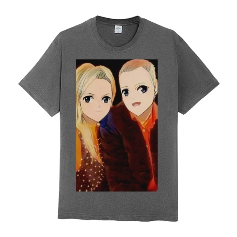 Anime-Effekt Foto Print-T-Shirts für Männer