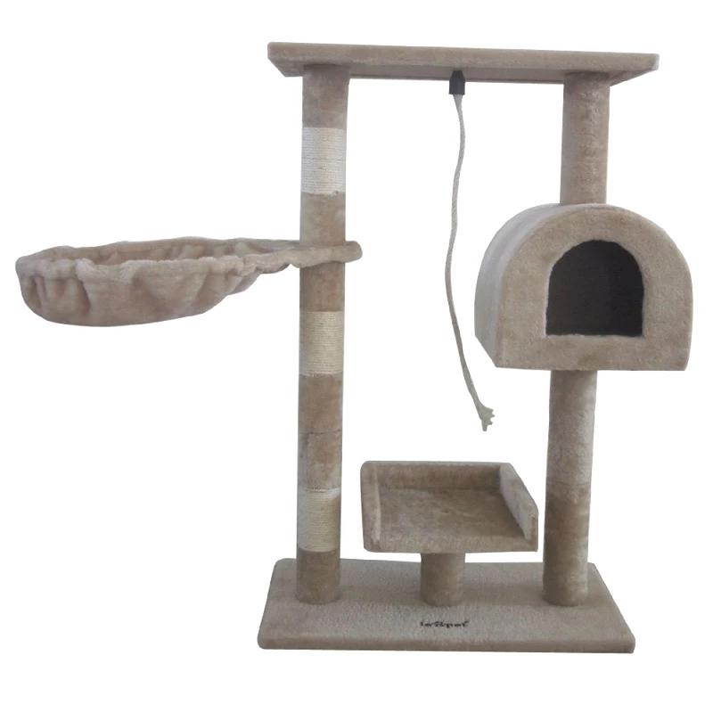 Leopet Kbm001 2grau Cat Tree Scratching Post Kitten Climbing Excercise