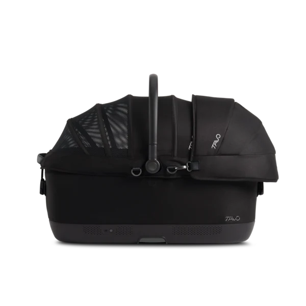 Isofix Autositz & Transportbox Maeve™ iso7x-L WIND von Tavo für Hunde bis 18 kg | GREENGUARD-Gold-Zertifizierung | Farbe: Onyx