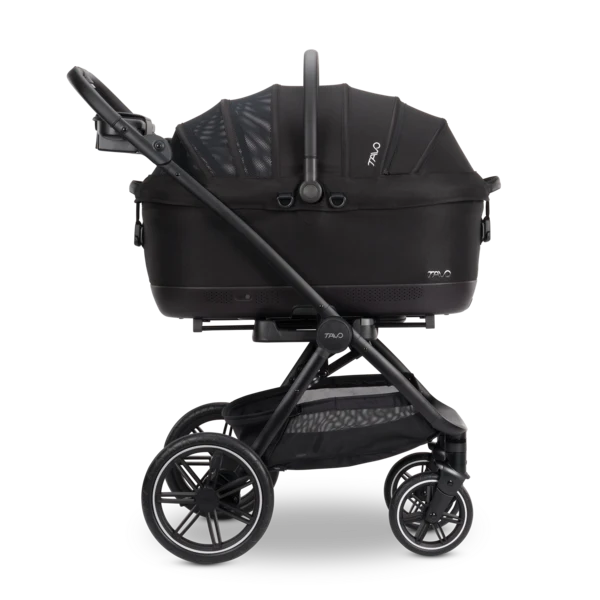 Isofix Autositz & Transportbox Maeve™ iso7x-L WIND von Tavo für Hunde bis 18 kg | GREENGUARD-Gold-Zertifizierung | Farbe: Onyx