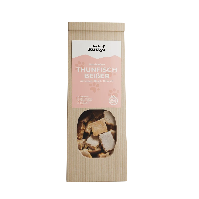 Uncle Rusty's Hundekekse: Thunfisch-Beißer mit Kokosöl | 100g