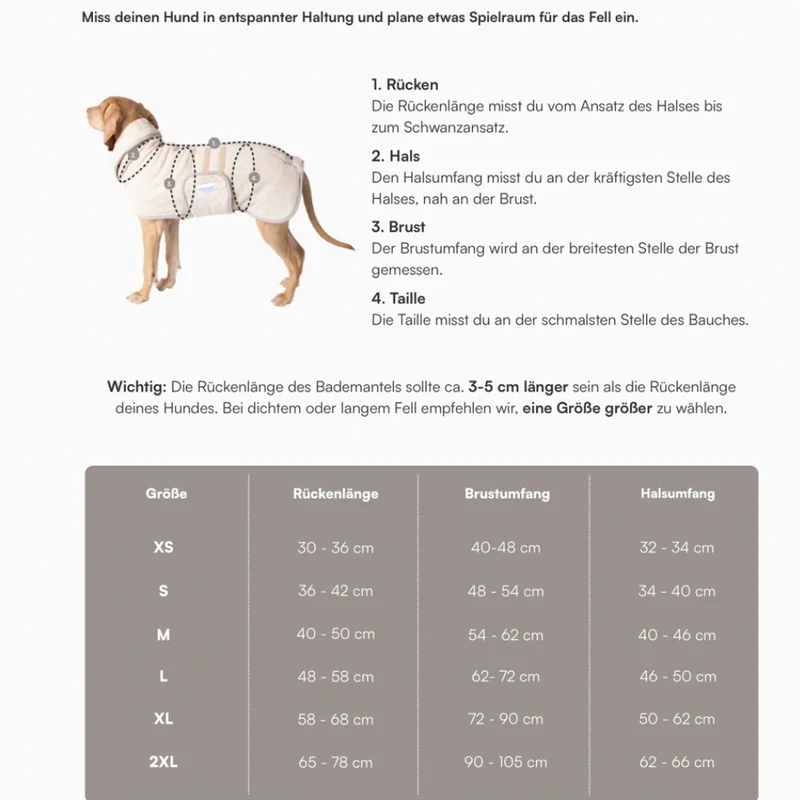 Hundebademantel Cozy Hug von Caruso - OEKO-TEX® zertifiziert - Rosa - 6 Größen