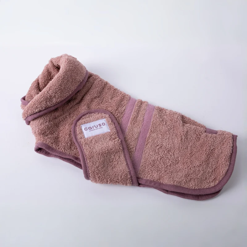Hundebademantel Cozy Hug von Caruso - OEKO-TEX® zertifiziert - Rosa - 6 Größen