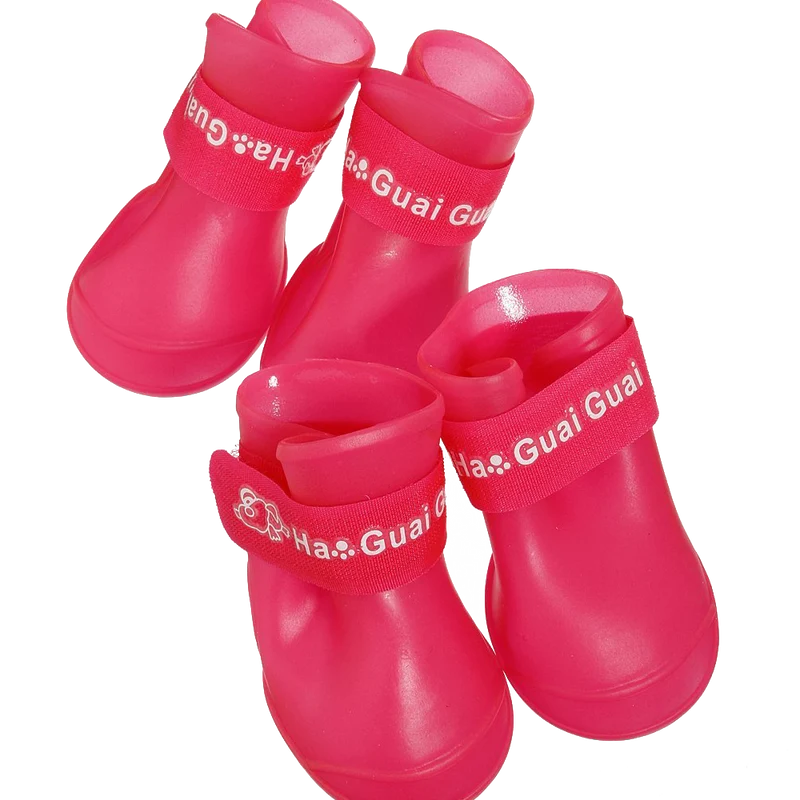 Pet Dog Rain Boots Booties Waterproof Protective Rubber Shoes