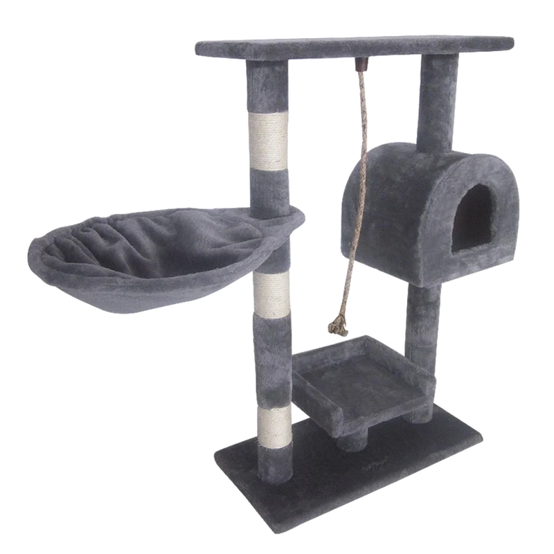 Leopet Kbm001 2grau Cat Tree Scratching Post Kitten Climbing Excercise