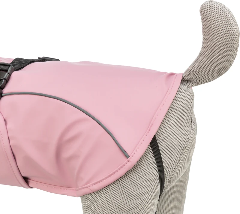 TRIXIE Hunde Regenmantel Vimy – wasserdicht, mit Bauchschutz & Reflektoren | Pink, Flieder & Orange