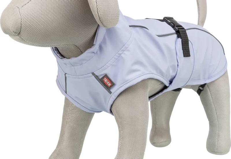 TRIXIE Hunde Regenmantel Vimy – wasserdicht, mit Bauchschutz & Reflektoren | Pink, Flieder & Orange