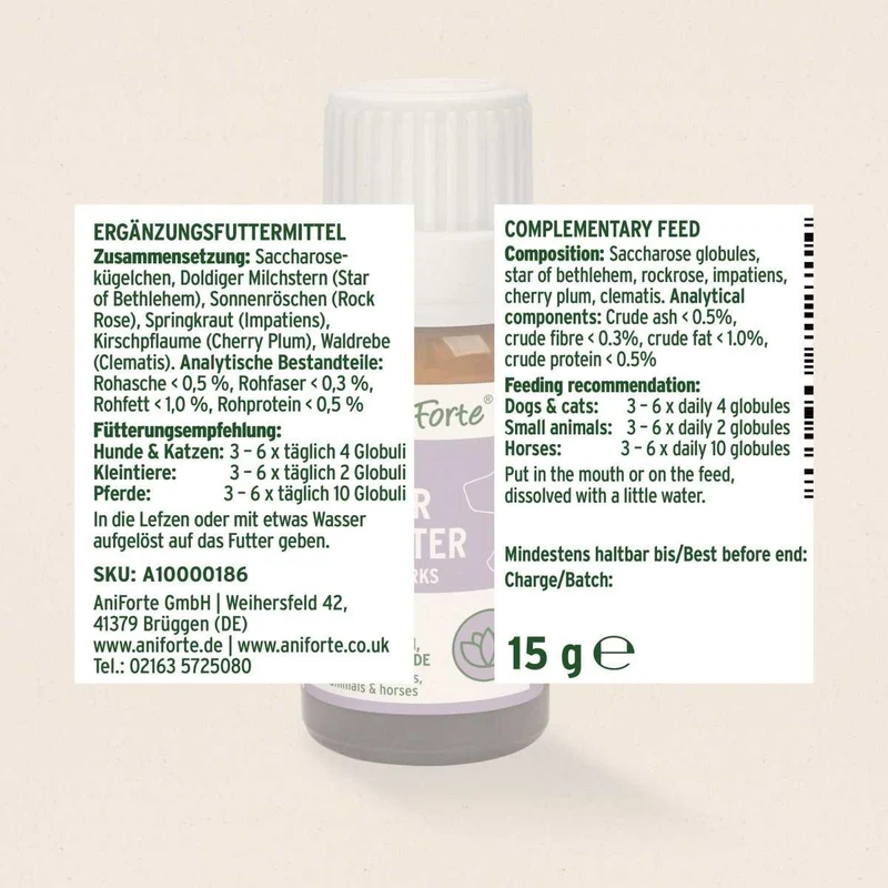AniForte Bachblüten Gewitter & Silvester Globuli für Hunde & Katzen 15 g