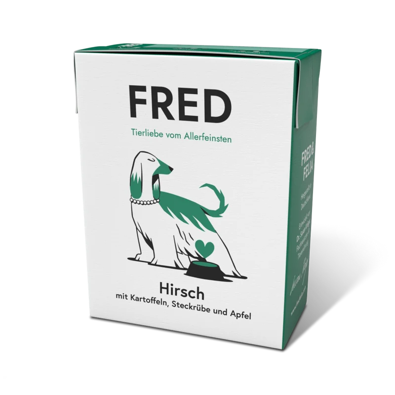 FRED Hirsch mit Kartoffeln & Steckrüben – Alleinfutter für ausgewachsene Hunde