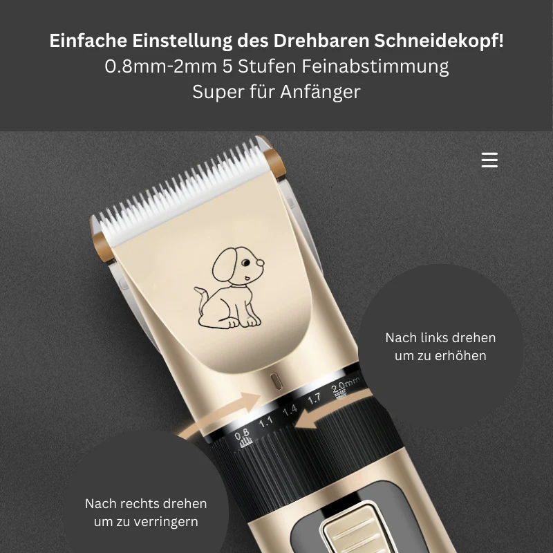 Geräuscharmer Tierhaarschneider