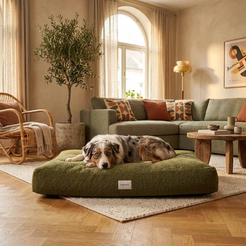 Hundebett Teddy von Caruso - orthopädisch & recycelt - Oeko-Tex® Standard - 3 Farben & Größen