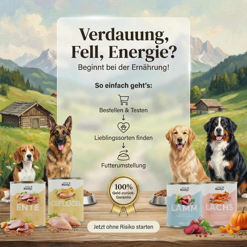 Uncle Rusty's Pferd mit Karotte und Quinoa Nassfutter - regionale Zutaten