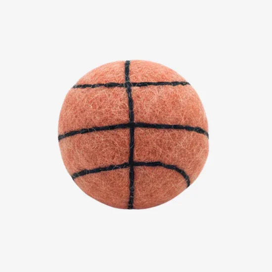 Basketball für Hunde | BUDDY. Hundespielzeug | 100% schadstoffgeprüft & Schafwolle | Zahnpflegend & schwimmfähig
