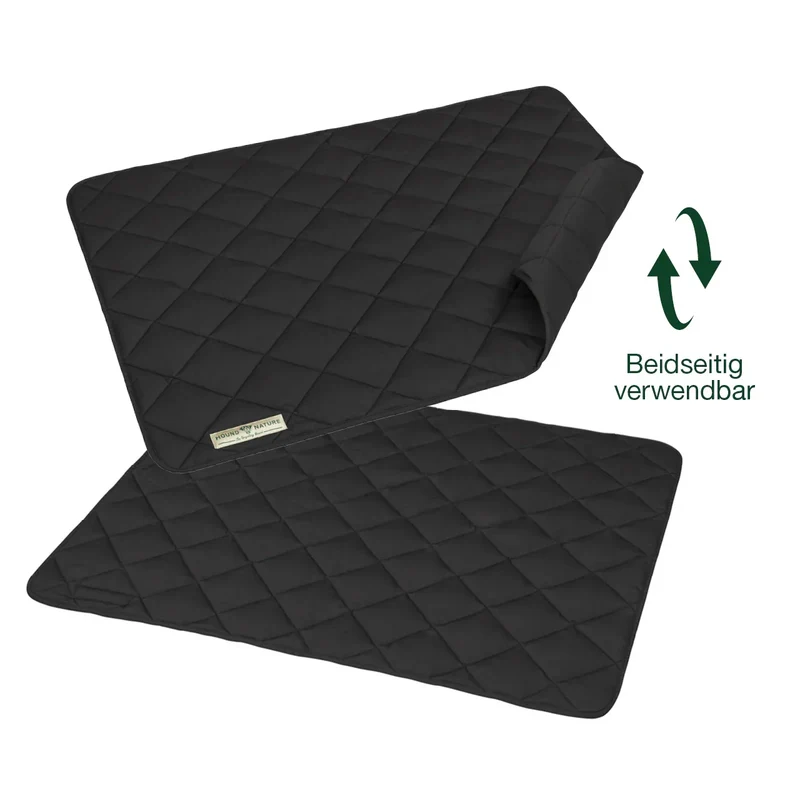Öko Hundedecke Davos HOUND&NATURE | Wasserfest & recycelte Materialien | Oeko-Tex® Standard 100 | Schwarz
