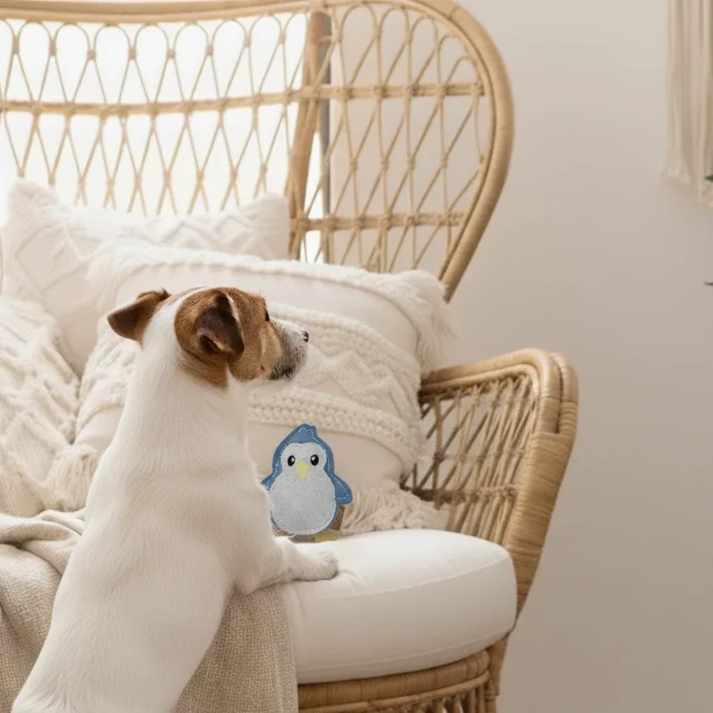 BUDDY. Leder Hundespielzeug Pinguin - für kleine Hunde - schadstoffgeprüft - inkl. 15% Hundetraining Ellen Marques