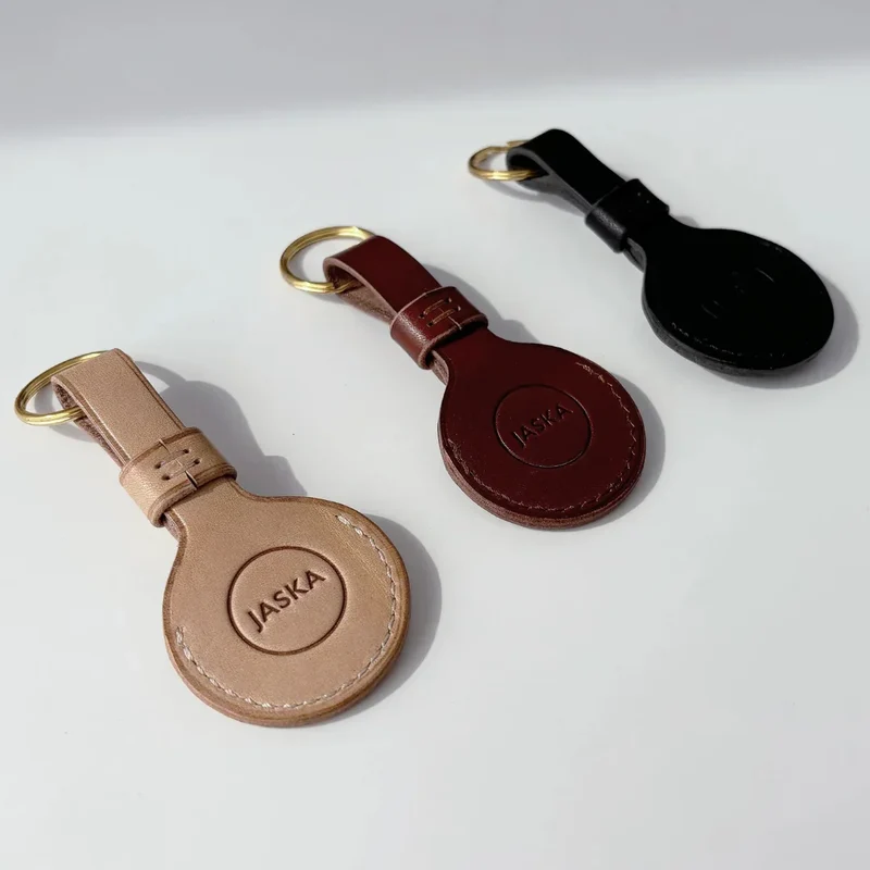 Jaska Apple Airtag Tracker Leder-Etui LOGG | Handarbeit Made in Germany | 3 Farben