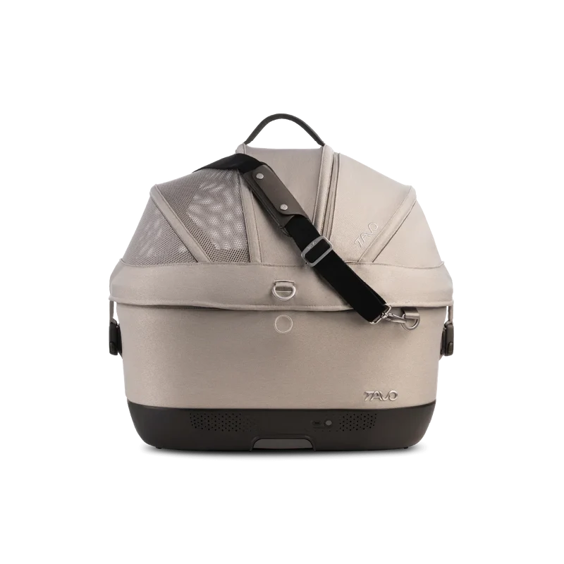Isofix Autositz & Transportbox Maeve™ iso5x Wind Tavo | Integriertes Belüftungssystem | für Hunde bis 13.6 kg | GREENGUARD-Gold-Zertifizierung | Tawny