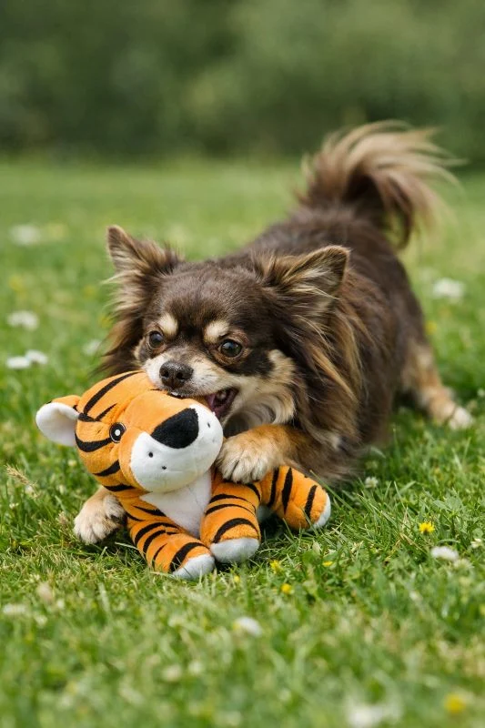 TRIXIE Hundespielzeug Tiger aus Plüsch – weiches Polyester Spielzeug für Hunde