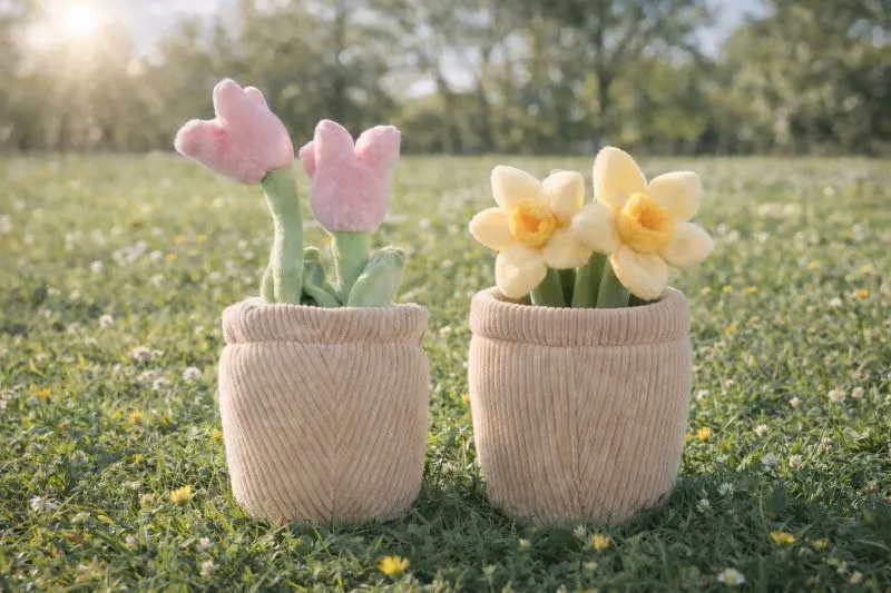 Frühlingsblumen Plüsch für Hunde