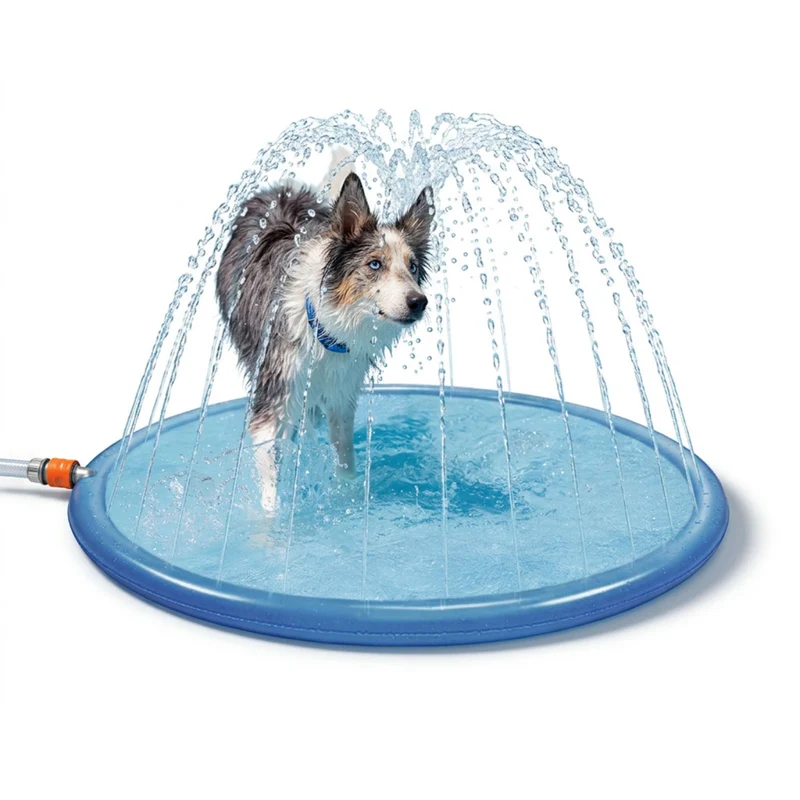 Coolpets Splash Sprinkler für Hunde – Wassersprinkler-Matte in 2 Größen