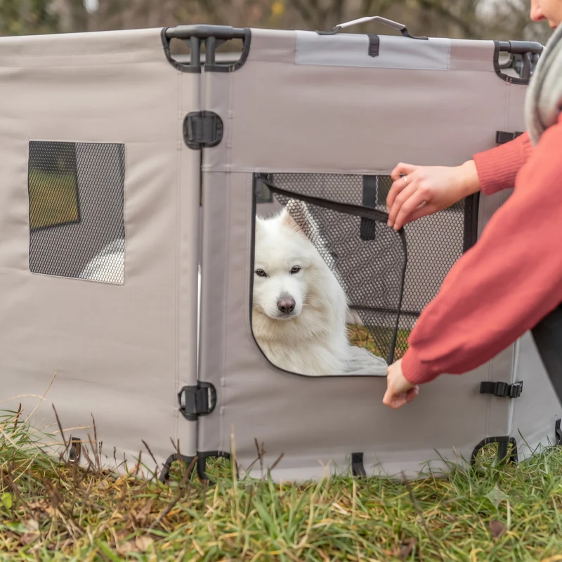 TRIXIE Campingzaun für Hunde – Mobiler Freilauf & sichere Zone für Outdoor-Abenteuer
