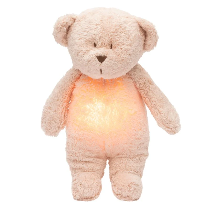 Brummender Teddybär mit Lampe Organic 2.0 – Rose