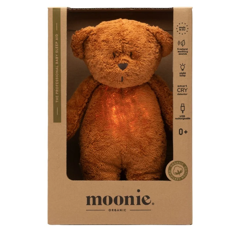 Brummender Teddybär mit Lampe Organic 2.0 – Caramel