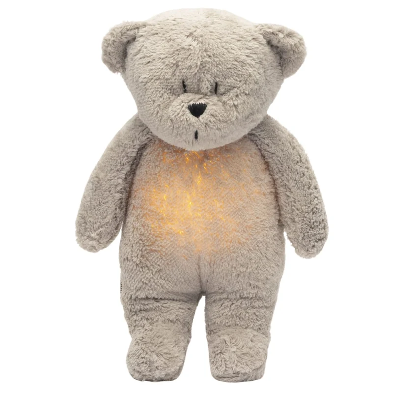 Brummender Teddybär mit Lampe Organic 2.0 – Grau