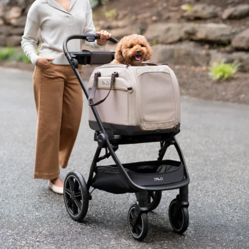Isofix Autositz & Transporttasche Hendrick von Tavo für Hunde & Katzen bis 20.4 kg | GREENGUARD-Gold-Zertifizierung | Farbe: Tawny
