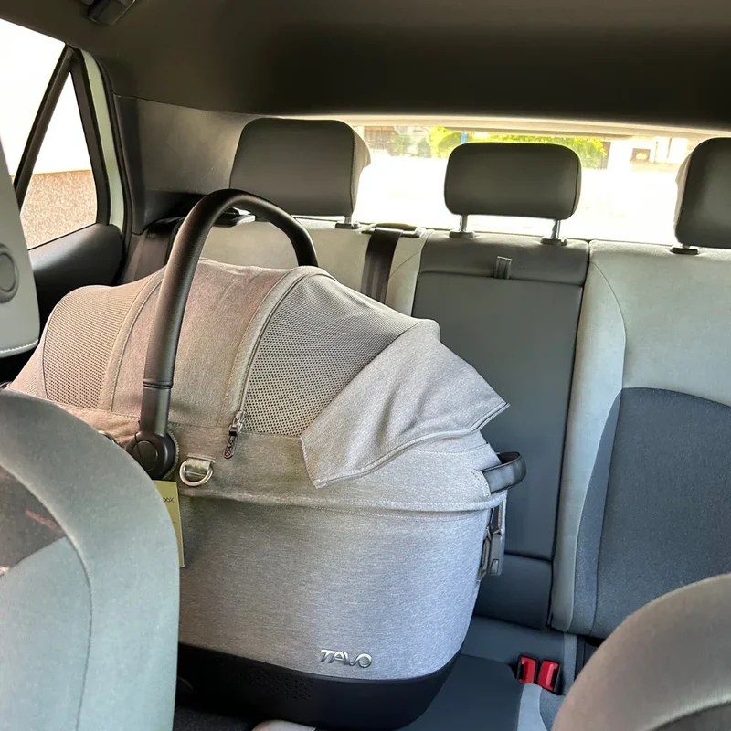 Isofix Autositz & Transportbox Maeve™ iso6x von Tavo für Hunde bis 18 kg | GREENGUARD-Gold-Zertifizierung | Farbe: Merle