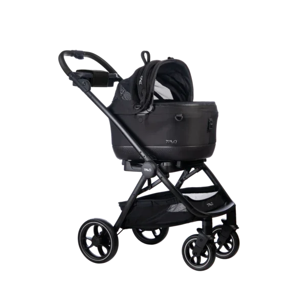 Isofix Autositz & Transportbox Maeve™ iso5x von Tavo für Hunde bis 13.6 kg | GREENGUARD-Gold-Zertifizierung | Farbe: Onyx