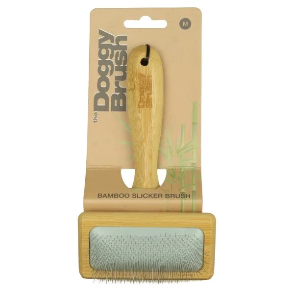 The DoggyBrush Slicker | Nachhaltige Hundebürste aus Bambus | Für Hunde mit Unterwolle | 3 Größen