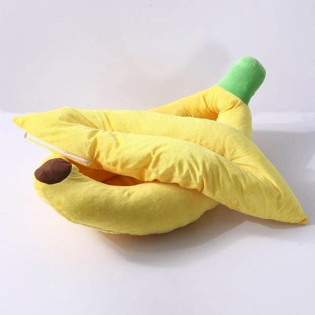 Banana Warm Cat House Bed
