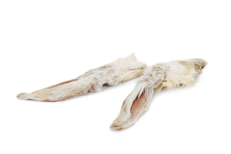 Beeztees Kaninchenohren mit Fell 200g – Natürlicher & Gesunder Hundesnack zur Darmreinigung