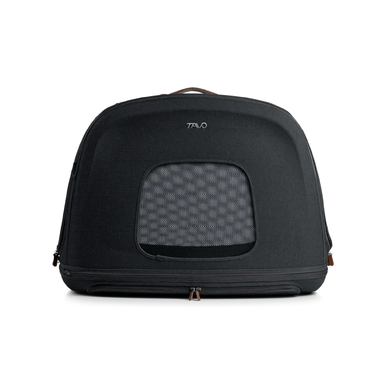 Crashgetestete Isofix Transportbox Auto Tavo Crispin für Hunde | 3 Größen bis 27.2 kg | Farbe: Onyx