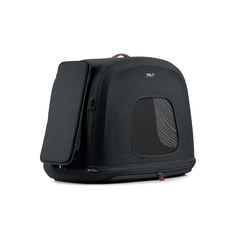 Crashgetestete Isofix Transportbox Auto Tavo Crispin für Hunde | 3 Größen bis 27.2 kg | Farbe: Onyx
