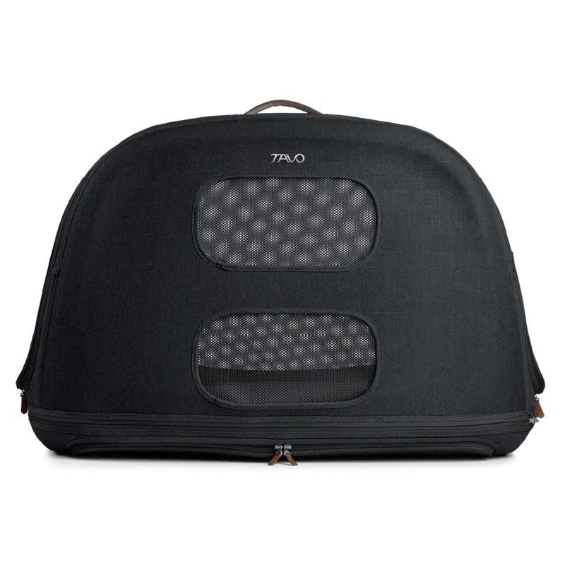 Crashgetestete Isofix Transportbox Auto Tavo Crispin für Hunde | 3 Größen bis 27.2 kg | Farbe: Onyx