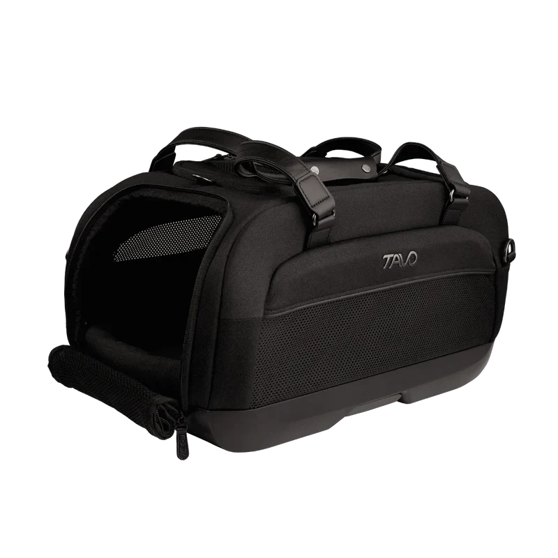 Flug- & Transporttasche Tavo Dupree II für Hunde & Katzen bis 9 kg | GREENGUARD-Gold-Zertifizierung | Farbe: Onyx