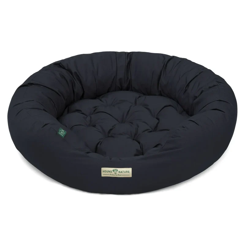 Hundebett rund St.Moritz von HOUND&NATURE | Recycelte Materialien | Oeko-Tex® Standard 100 | Blau